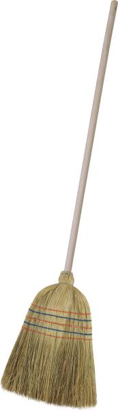 Reisstrohbesen 5-Naht, Buchenstiel vorne