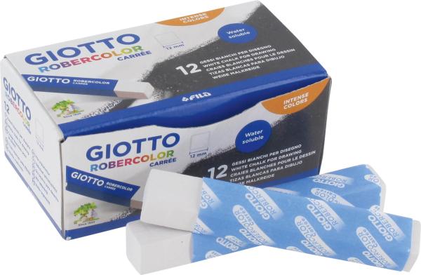 Wandtafelkreide weiß, papiert, 12 Stück im Karton vorne