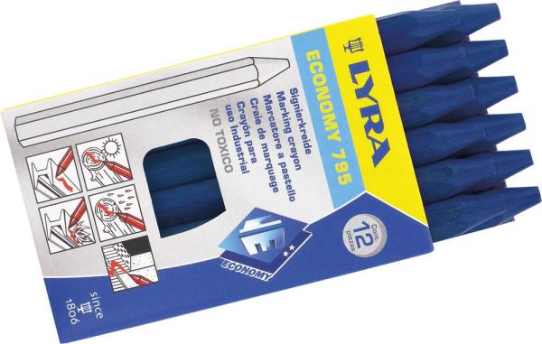 Signierkreide rot 12 Stück unpapiert