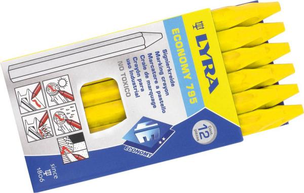 Signierkreide rot 12 Stück unpapiert