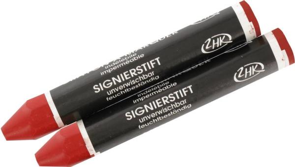 Signierkreide rot, 2 Stück auf SB-Karte, 120 x 11 mm
