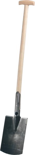 Profi-Spaten mit DIN-Tülle, dopp. genietet, Eschen-T-Stiel vorne