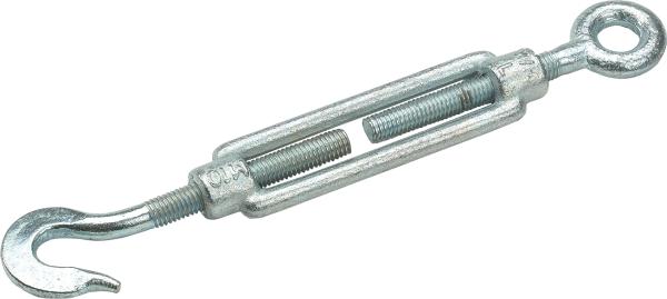 Spannschloß, M12, Verzinkt, mit Haken und Öse vorne