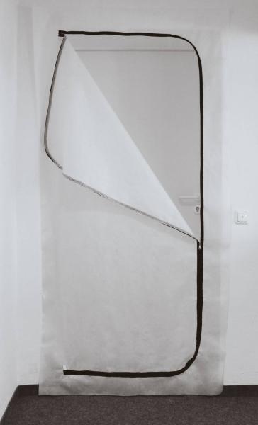 Staubschutz-Tür 2,20 x 1,10 PP-Vlies mit C-Reißverschluss