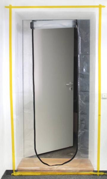 Staubschutz-Tür 2,12m x 1,12m 100my mit Reißverschluss
