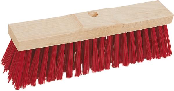 Straßenbesen 40cm,ohne Stiel, rote Kunstb. mit Loch,Sattelh. vorne