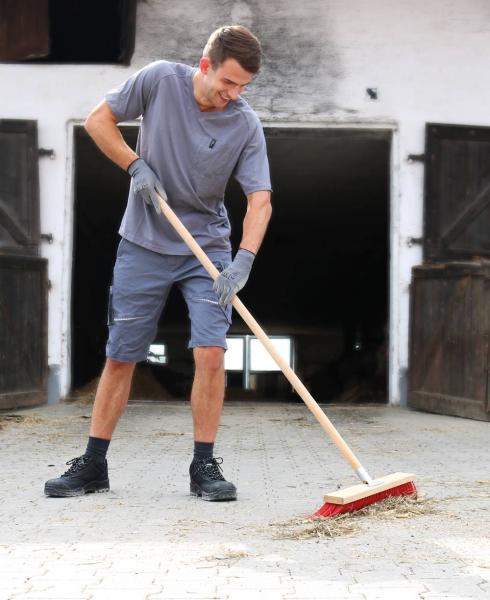 Straßenbesen 40 cm, ohne Stiel rote Kunstb.m.Stielhalter 28mm