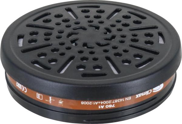 Filter, braun, für Farbspritz- maske,org.Dämpfe,Lösungsmittel vorne