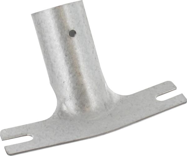 Stielhalter verzinkt, kurz für Stiel 28 mm Durchm. vorne