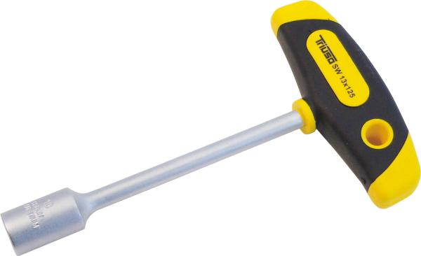 Sechskant-Steckschlüssel SW12 Länge 125mm, 2K-T-Griff vorne