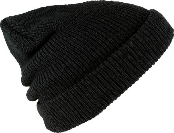 Strick-Beanie, schwarz, 27cm 100% Polyacryl vorne