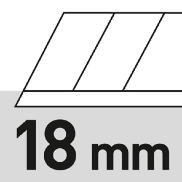 Abbrechklingen 10 Stück, 18mm breit, zu 24 Pack im Display