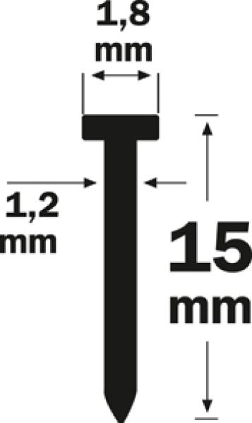 Nägel Typ Brad 1,2 / 15 mm 1000 Stück