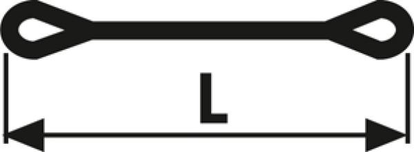 Hebeband 3t, 3m, gelb Polyester, 2-lagig