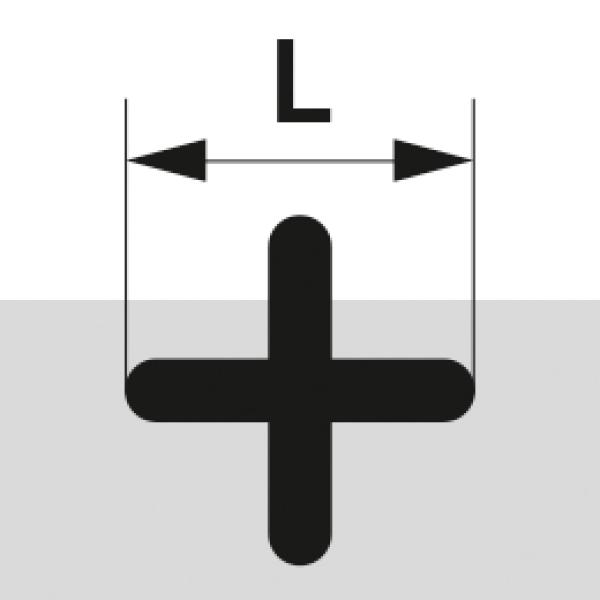 Fugenkreuze 3mm, 50x10mm Kunststoff, mit Steg, 100 St.