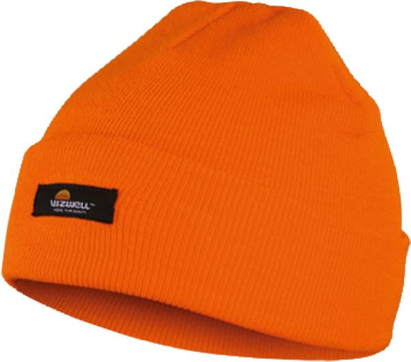 Warnschutz-Wintermütze, Orange 100% Acryl, VW21503 vorne