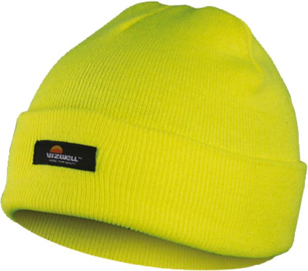 Warnschutz-Wintermütze, Gelb 100% Acryl, VW21503 vorne