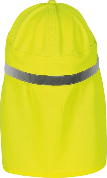 Warnschutz-Kappe Gelb UV-50, mit Nackenschutz