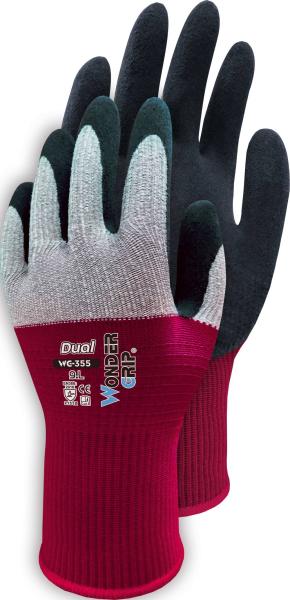 WonderGrip DUAL Gr.8 m.Latex grauot;Microfaser/Nylon vorne