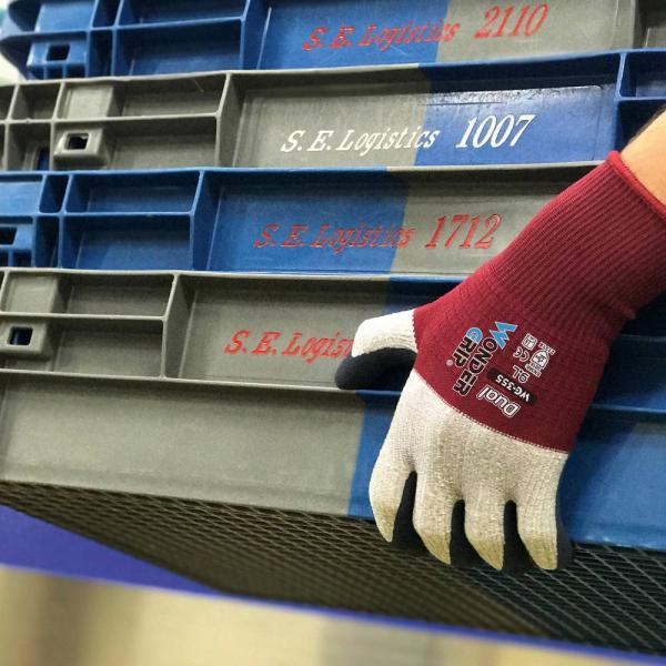 WonderGrip DUAL Gr.8 m.Latex grauot;Microfaser/Nylon