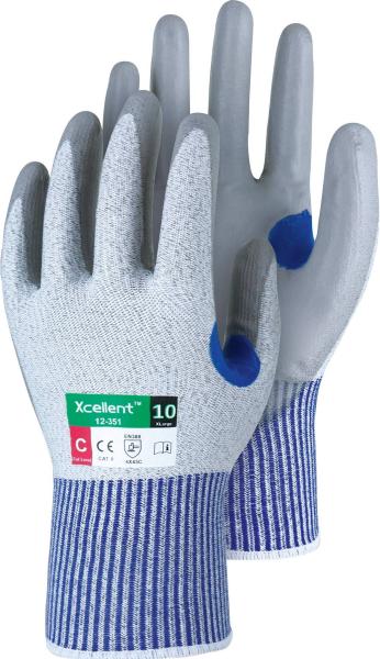 XC-Cut-C grau-blau, Gr. 11 UHMWPE, X-Wet PU+Verstärkung vorne