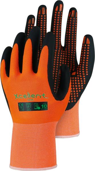 XC-Line orange, Gr. 08 Foam-Nitril+Noppen,Polya.+Span vorne